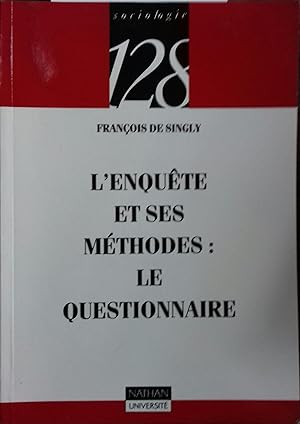 Image du vendeur pour L'enqute et ses mthodes : le questionnaire. mis en vente par Librairie Et Ctera (et caetera) - Sophie Rosire