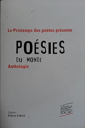 Poésies du monde. Anthologie.