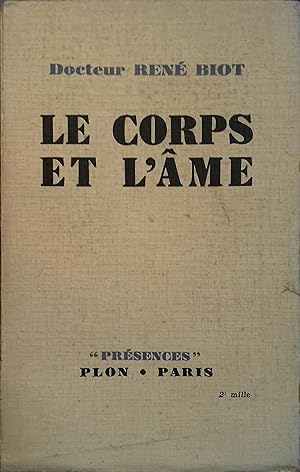 Imagen del vendedor de Le corps et l'me. a la venta por Librairie Et Ctera (et caetera) - Sophie Rosire