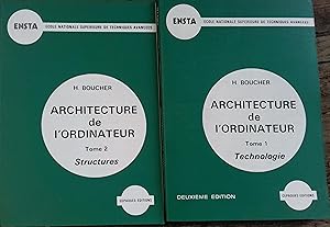 Image du vendeur pour Architecture de l'ordinateur. Tome 1 : Technologie. Tome 2 : Structures. mis en vente par Librairie Et Ctera (et caetera) - Sophie Rosire