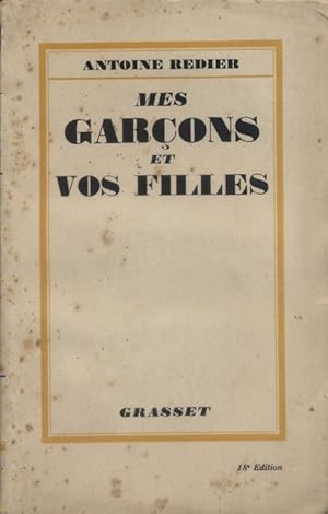 Seller image for Mes garons et vos filles. for sale by Librairie Et Ctera (et caetera) - Sophie Rosire