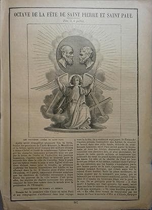 Image du vendeur pour Octave de Saint Pierre et Saint Paul. Fte le 26 juillet. Fin XIXe. Vers 1900. mis en vente par Librairie Et Ctera (et caetera) - Sophie Rosire