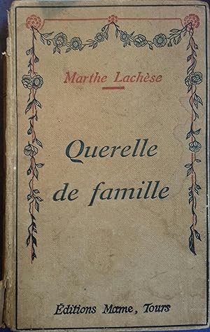 Imagen del vendedor de Querelle de famille. a la venta por Librairie Et Ctera (et caetera) - Sophie Rosire