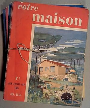 Image du vendeur pour Votre maison. Numros 1  18 de ce magazine consacr  la maison et aux loisirs. La plupart des numros ne sont pas dans les collections de la bibliothque nationale. 1947-1951. mis en vente par Librairie Et Ctera (et caetera) - Sophie Rosire