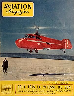 Imagen del vendedor de Aviation Magazine N 182. En couverture, les hlicoptres Brantly. Dans ce numro : Deux fois la vitesse du son. 26 avril 1956. a la venta por Librairie Et Ctera (et caetera) - Sophie Rosire