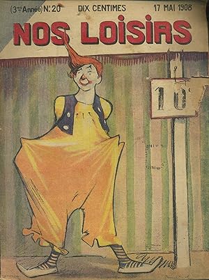 Seller image for Nos Loisirs. 3e anne, N 20. 17 mai 1908. for sale by Librairie Et Ctera (et caetera) - Sophie Rosire