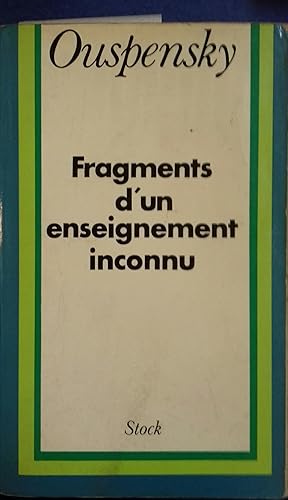 Fragments d'un enseignement inconnu.