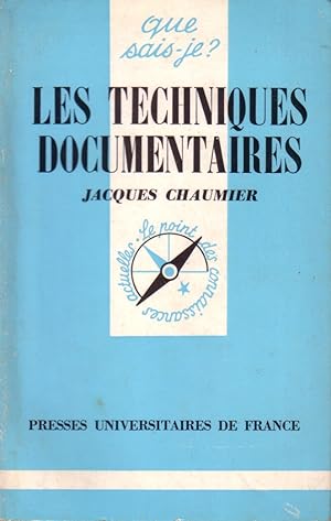 Seller image for Les techniques documentaires. for sale by Librairie Et Ctera (et caetera) - Sophie Rosire