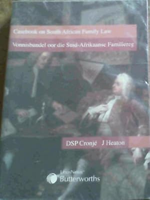 Bild des Verkufers fr Casebook on South African Family Law zum Verkauf von Chapter 1