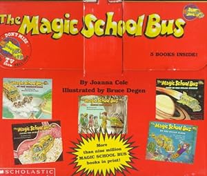 Image du vendeur pour The Magic School Bus 5 books inside Briefcase At the Waterworks, Lost in the Solar System, Inside the Human Body, Inside the Earth, On the Ocean Floor mis en vente par ZBK Books