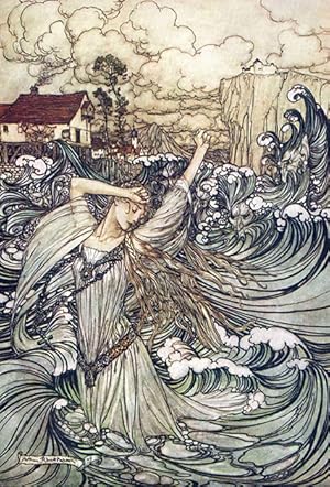 Bild des Verkufers fr Undine. Adapted from the German by W.L. Courtney and illustrated by Arthur Rackham. zum Verkauf von ANTIQUARIAT MATTHIAS LOIDL