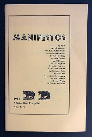 Imagen del vendedor de Manifestos (Great Bear Pamphlet No. 8) a la venta por Philip Smith, Bookseller