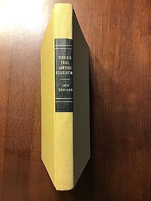 Imagen del vendedor de Virginia Trial Lawyers Association Proceedings of the Fifteenth Annual Seminar a la venta por Shadetree Rare Books