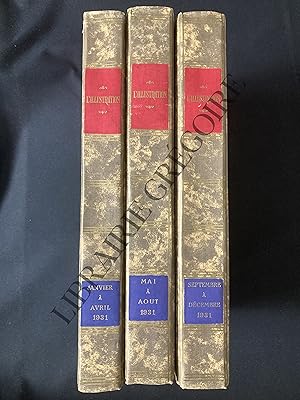 L'ILLUSTRATION-1931-ANNEE COMPLETE-3 VOLUMES-RELIURES EDITEUR