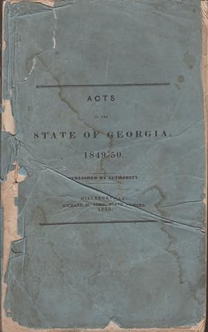 Acts of the State of Georgia, 1849-50 Published by Authority