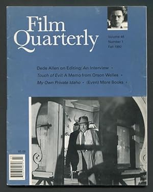 Bild des Verkufers fr Film Quarterly (Fall 1992) [cover: Orson Welles in TOUCH OF EVIL] zum Verkauf von ReadInk, ABAA/IOBA