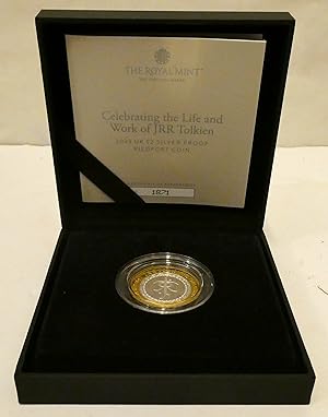 The Lord of the Rings. 2023 £2 Silver Coin, w/Gold, Piedfort Version