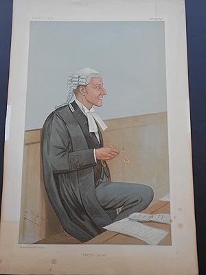 Seller image for Vanity Fair Spy Print: 'CHITTY'S LEADER' - Sir Edmund Widdrington Byrne (1844-1904), British judge and Conservative Party politician, Member of Parliament for South Western or Walthamstow Division of Essex 1892-1897. for sale by J. R. Young