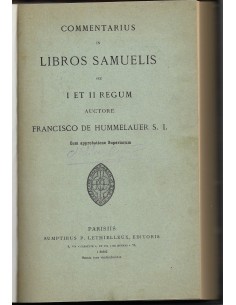 COMMENTARIUS IN LIBROS SAMUELIS SEU I ET II REGUM