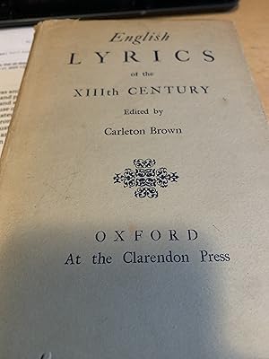 Immagine del venditore per English Lyrics of the XIIIth Century venduto da Cotswold Rare Books