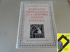 Immagine del venditore per Aportacin bibliogrfica a la oratoria sagrada espaola venduto da Ragtime Libros