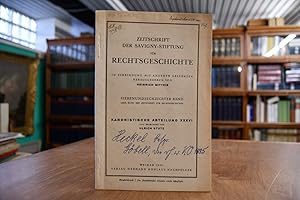 Bild des Verkufers fr Buchbesprechung: Walter Gbell, Die rheinisch-westflische Kirchenordnung vom 5. Mrz 1835. Ihre geschichtliche Entwicklung und ihr theologischer Gehalt, Band I. Zeitschrift der Savigny-Stiftung fr Rechtsgeschichte, Kanonistische Abteilung XXXVI, 67. Band zum Verkauf von Gppinger Antiquariat