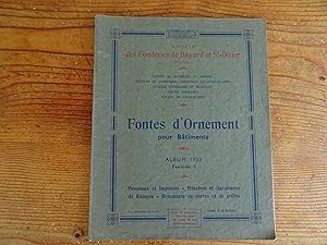 Société des Fonderies de Bayard et St-Dizier FONTES D'ORNEMENT pour Bâtiments Album 1935 Fascicul...