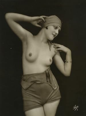 France Risque Mlle Mourier of Folies Bergeres Old Photo Pisa 1920