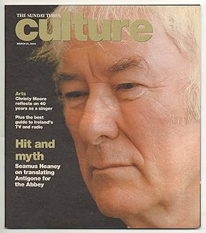 Bild des Verkufers fr Hit and Myth: Seamus Heaney on Translating Antigone for the Abbey [in] The Sunday Times Culture - March 21, 2004 zum Verkauf von Between the Covers-Rare Books, Inc. ABAA