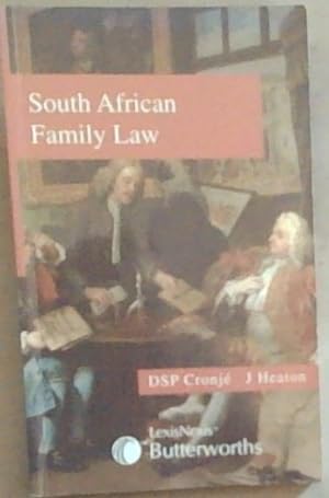 Imagen del vendedor de South African Family Law a la venta por Chapter 1