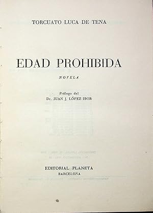 Imagen del vendedor de Edad prohibida (Coleccin >) a la venta por Erase una vez un libro