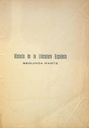 Imagen del vendedor de Historia de la Literatura Espaola - 4 Edicin a la venta por Erase una vez un libro