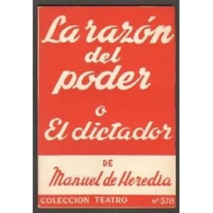 Imagen del vendedor de LA RAZN DEL PODER O EL DICTADOR a la venta por Urbano Librera Infinita