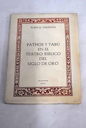 Imagen del vendedor de Pathos y tab en el teatro bblico del Siglo de Oro a la venta por Alcan Libros