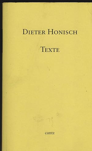 Seller image for Texte. Mit einem Gruss von Gnther Uecker. for sale by Antiquariat Dirk Borutta