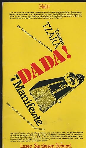Imagen del vendedor de 7 Dada-Manifeste. Aus dem Franzsischen bersetzt von Pierre Gallissaires. (= Reihe poetische Aktion). a la venta por Antiquariat Dirk Borutta