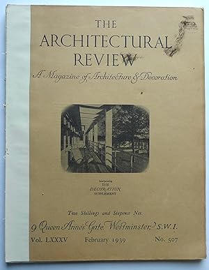 The Architectural Review. A Magazine of Architecture & Decoration. Febuary 1939.