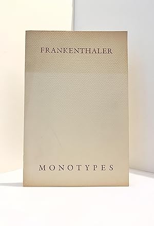 Seller image for Helen Frankenthaler: An Exhibition of Monotypes made in August 1982 at the Experimental Workshop in San Francisco for sale by McCanse Art