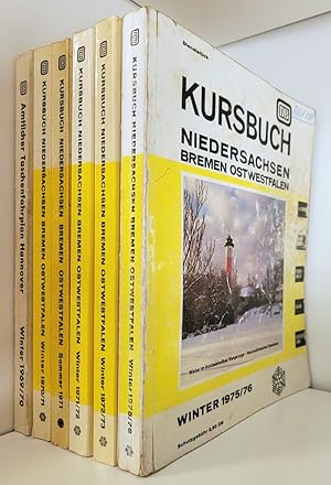 Konvolut 6 Bände: Kursbuch Niedersachsen, Bremen, Ostwestfalen. Amtlicher Taschenfahrplan Hannove...