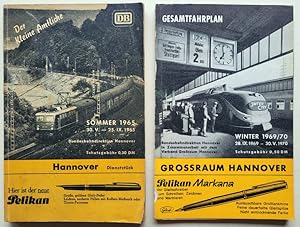 Konvolut 2 Bände Hannover. 1. Der kleine Amtliche Sommer 1965. 2. Gesamtfahrplan Grossraum hannov...