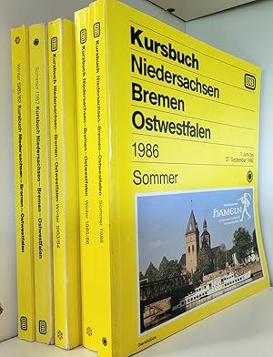 Konvolut 5 Bände: Kursbuch Niedersachsen, Bremen, Ostwestfalen. 1. Winter 1981/82. 2. Sommer 1982...