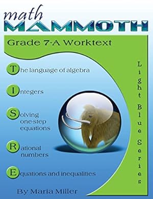 Bild des Verkufers fr Math Mammoth Grade 7-A Worktext zum Verkauf von -OnTimeBooks-