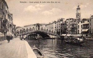 POSTAL PV08667: Canal grande di rialto dalla Riva del vin, Venezia