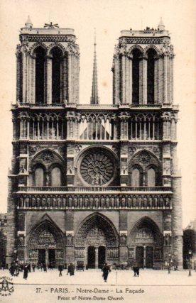 POSTAL PV08349: Notre-Dame la façade, Paris