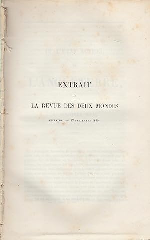 Seller image for Extrait de la revue des deux mondes (livraison du 1er septembre 1840) : De l'tat actuel de l'Angleterre et du Ministre Whig. for sale by PRISCA