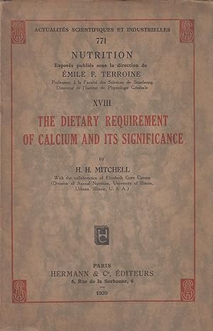 Imagen del vendedor de The dietary requirement of calcium and its significance, a la venta por PRISCA