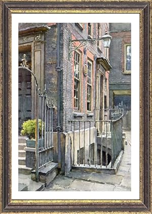 Home of Dr. Samuel Johnson in London,Vintage Watercolor Print