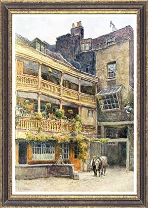 The George Inn in Southwark, London,Vintage Watercolor Print