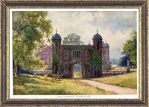 The Gateway at Charlecote in Warwickshire,Vintage Watercolor Print