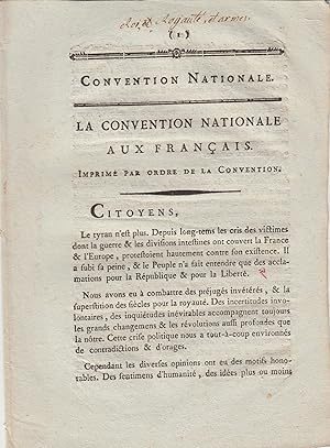 Seller image for La Convention nationale aux Franais : imprim par ordre de la Convention. for sale by PRISCA